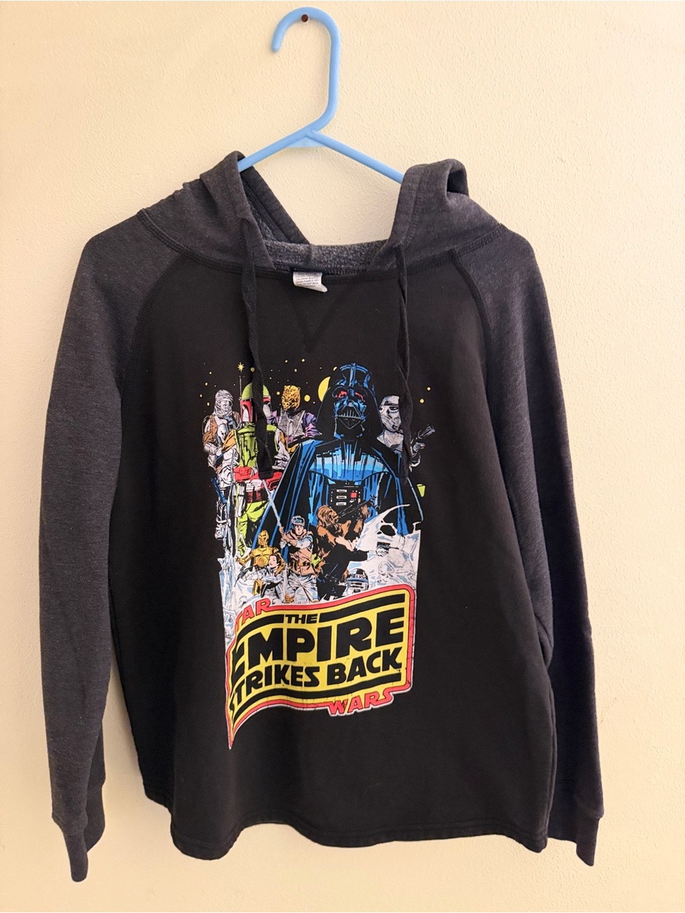 Star Wars Black & Gray Hoodie with The Empire Strikes Back Graphic